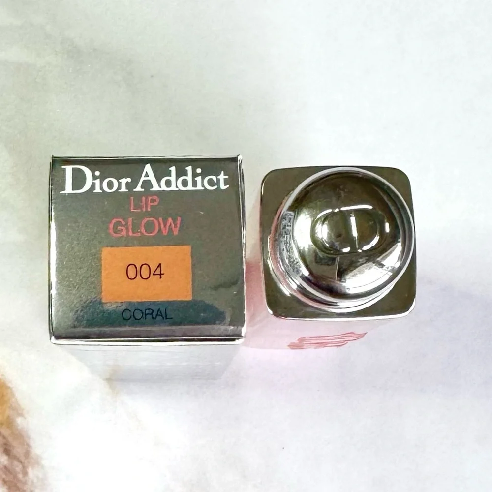 Dior Addict Lip Glow - Coral 004 Natural Glow Custom Color Reviving Lip Balm NIB